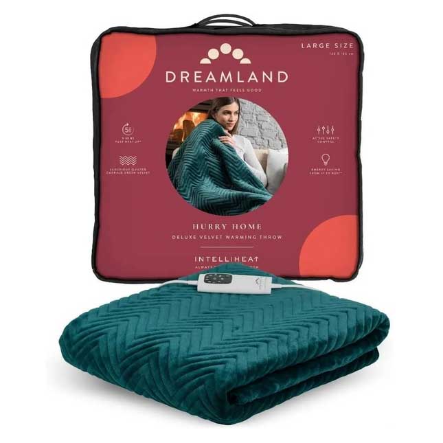 Dreamland Herringbone Heated Throw